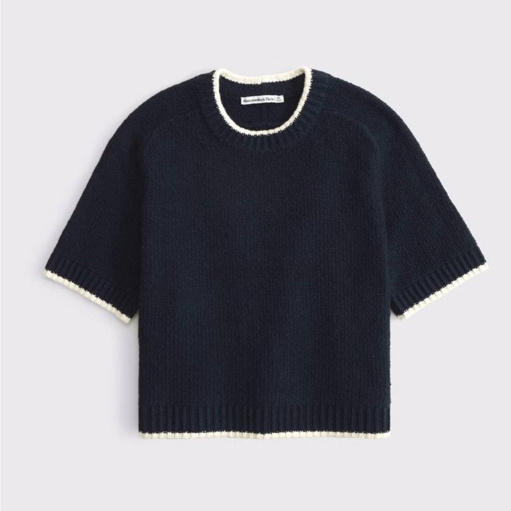 NWOT The A&F Madeline Textural Crew Sweater Tee